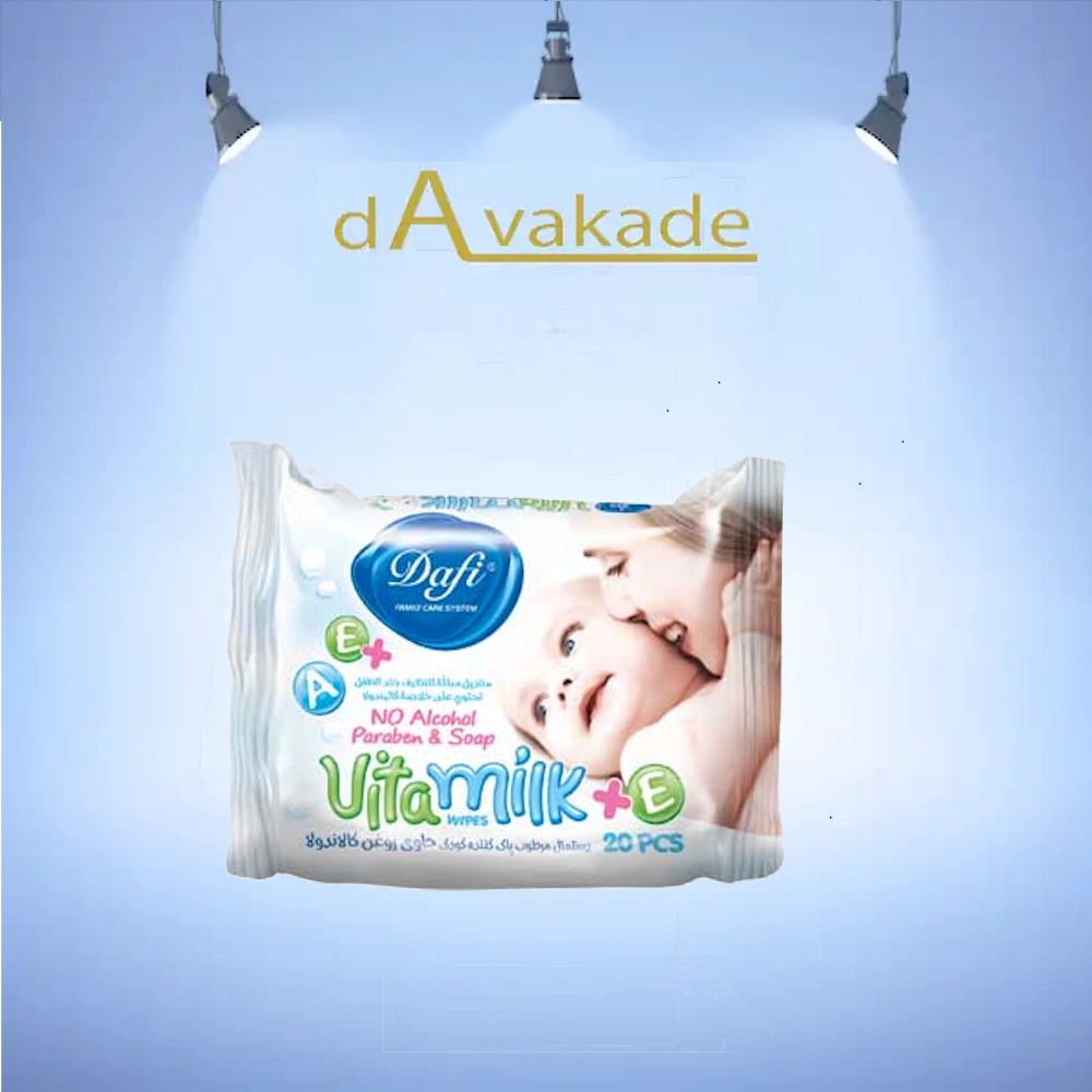 دستمال مرطوب پاک کننده کودک حاوی کالاندولا 20 برگی DAFI