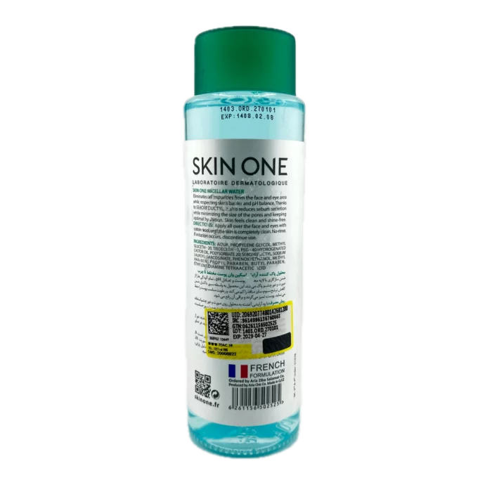محلول پاک کننده آرایش مناسب پوست مختلط تا چرب Skin One