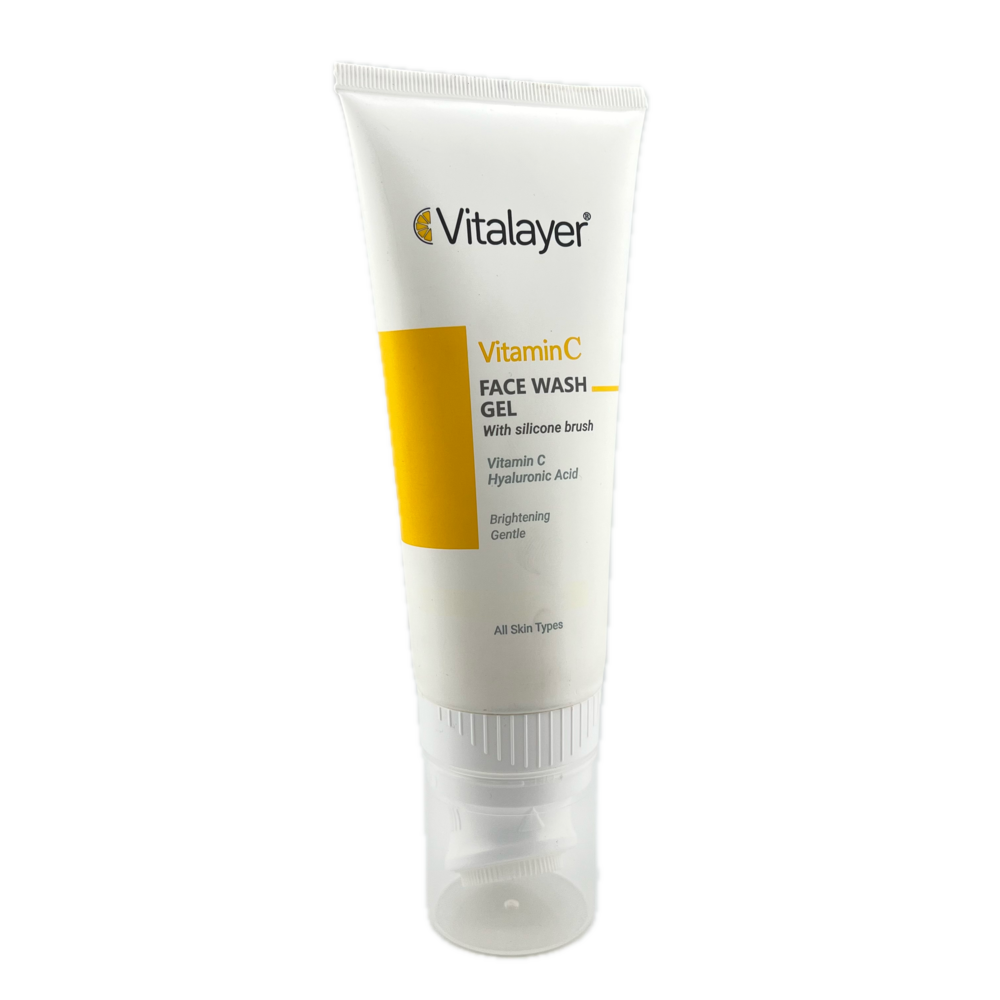 ژل شستشوی صورت با برش سیلیکونی حاوی ویتامین سی VitaLayer (3) ژل براش شستشوی صورت ویتامین سی VITALAYER