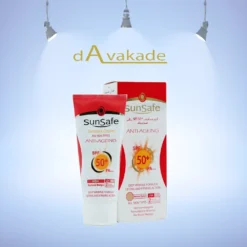 کرم ضد آفتاب ضد چروک SPF50+ بژ روشن سان سیف SUNSAFE