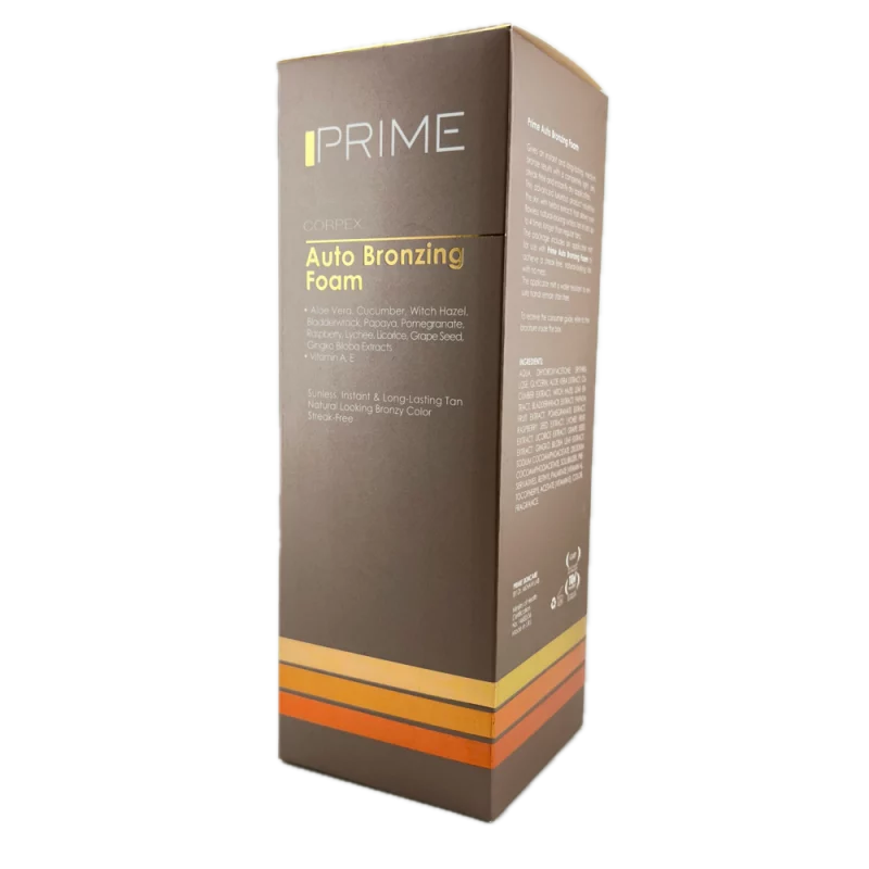 فوم برنز کننده مناسب انواع پوست صورت و بدن Prime