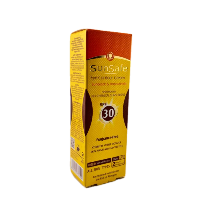 کرم دور چشم حاوی ضد آفتاب SPF 30 بژ طبیعی SunSafe