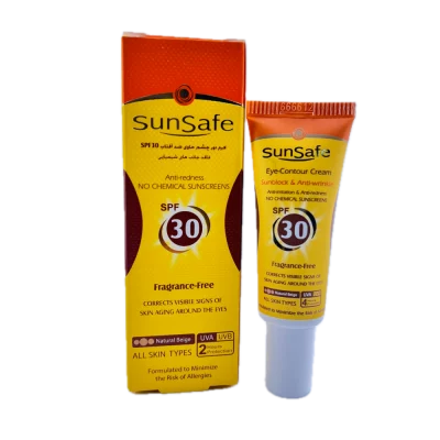 کرم دور چشم حاوی ضد آفتاب SPF 30 بژ طبیعی SunSafe