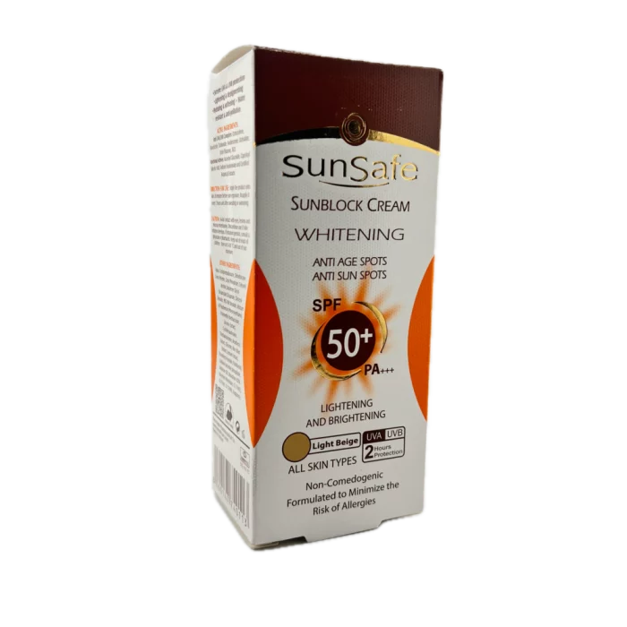 کرم ضد آفتاب روشن کننده بژ روشن SunSafe
