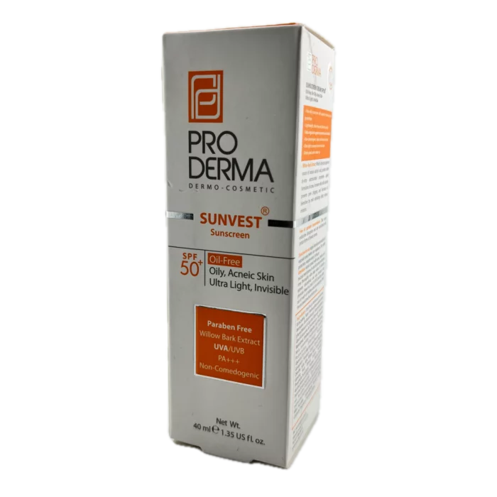 کرم ضد آفتاب فاقد چربی بدون رنگ ProDerma