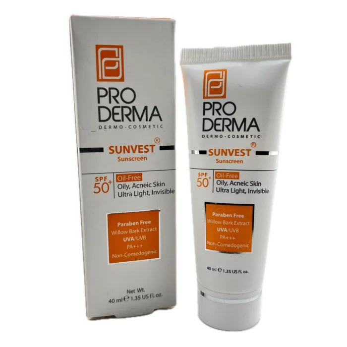 کرم ضد آفتاب فاقد چربی بدون رنگ ProDerma