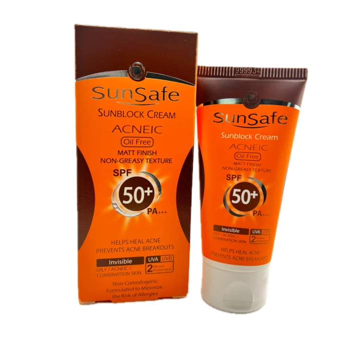 کرم ضد آفتاب فاقد چربی SPF 50 بژ روشن SunSafe