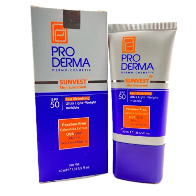 کرم ضد آفتاب فاقد چربی مخصوص آقایان SPF 50 ProDerma