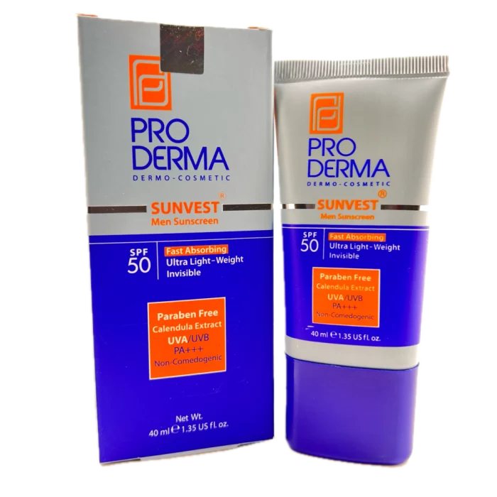 کرم ضد آفتاب فاقد چربی مخصوص آقایان SPF 50 ProDerma