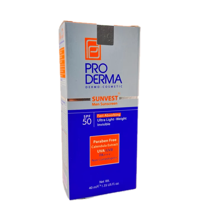 کرم ضد آفتاب فاقد چربی مخصوص آقایان SPF 50 ProDerma