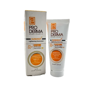 کرم ضد آفتاب و روشن کننده لک های پوست با SPF50 بژ طبیعی ProDema