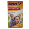 شربت مولتی ویتامین پلاس آهن سانستول sanostol 155 میلی لیتر