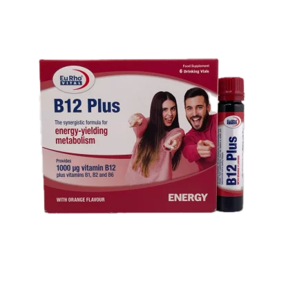 ویال خوراکی ویتامین B12 پلاس یوروویتال Eurho Vital بسته 6