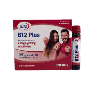 ویال خوراکی ویتامین B12 پلاس یوروویتال Eurho Vital بسته 6 عددی