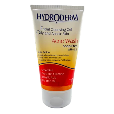 ژل شستشو صورت مناسب پوست های خیلی چرب و جوشدار،اکنه ای و حساس HYDRODERM