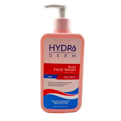 ژل شستشو صورت مناسب پوست های چرب جوشدار آکنه ای و حساس HYDRODERM