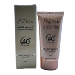 167) کرم ضد آفتاب بژ خیلی روشن SPF 40 مناسب برای پوست حساس و چرب MediSun
