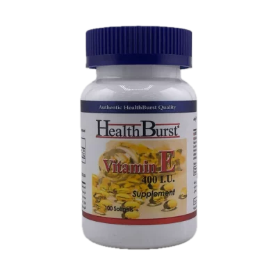 کپسول ژلاتینی Vitamin E 400بسته 100 عددی HealthBurst