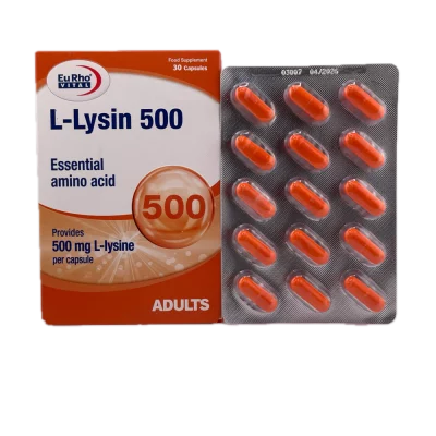 کپسول یوروویتال مدل Vital L Lysin 500 میلی گرم بسته 30 عددی EuRho VITAL