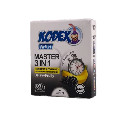 کاندوم تاخیری کدکس مدل Master 3 In 1 بسته 3 عددی
