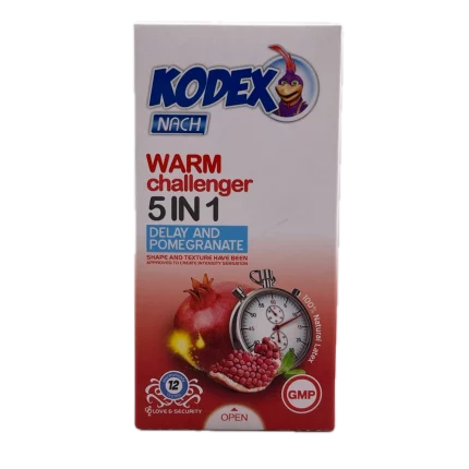 کاندوم تاخیری گرم 5 در 1کدکس Warm Challenger 5in1 kodex 12 عددی