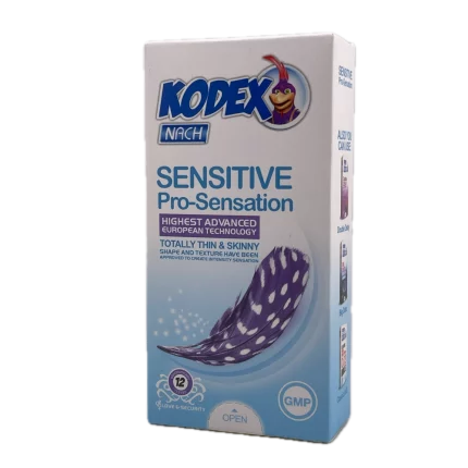 کاندوم حساس حرفه ای کدکس مدل Sensitive Pro-Sensation بسته 12 عدد
