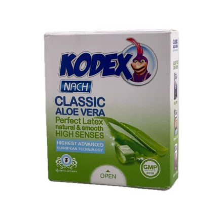 کاندوم نازک کلاسیک آلوئه ورا کدکس Kodex 3عددی