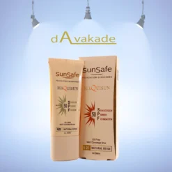 ضد آفتاب کرم پودری پرایمری SPF50 بژ وانیلی N20 سان سیف SUNSAFE