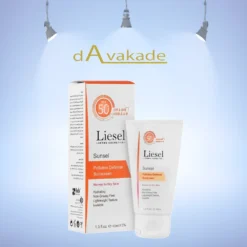 ضدآفتاب SPF50+ پوست نرمال تا خشک بی‌رنگ لایسل LIESEL