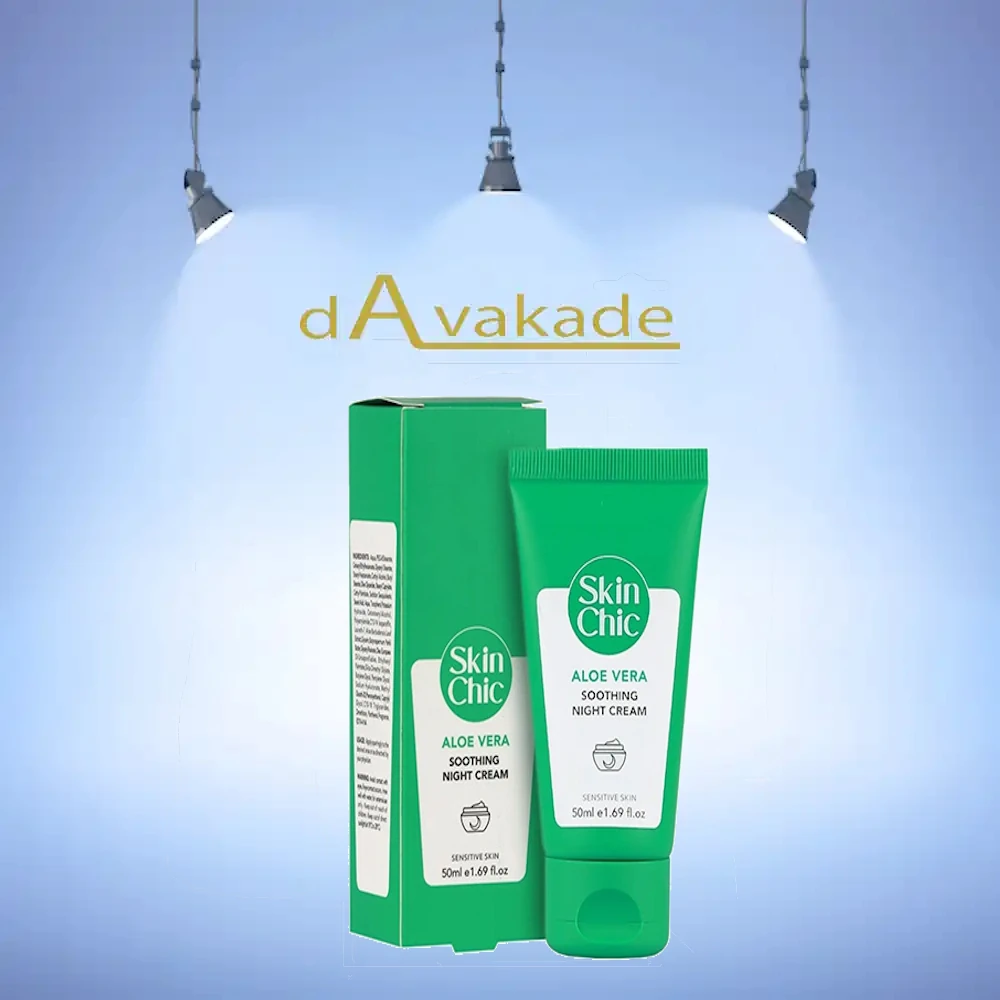 کرم شب پوست حساس آلوئه ورا اسکین شیک SKIN CHIC