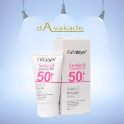 کرم ضد آفتاب SPF50+ پوست حساس بژ طبیعی ویتالایر VITALAYER