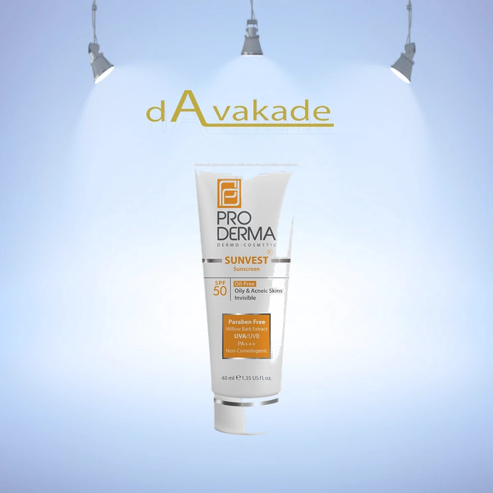 کرم ضدآفتاب SPF50+ سان وست فاقد چربی بدون رنگ پرودرما PRODERMA