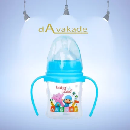 BABY LAND شیشه شیر PP ضدنفخ دهانه عریض 150میل 356
