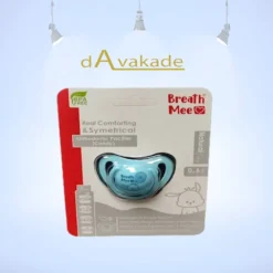 BREATH ME پستانک ارتودنسی طرح مامی بدنه شفاف رنگی درب دار سایز 1 کد ST01