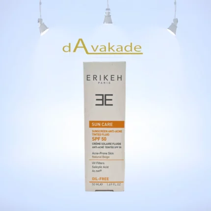 ERIKEH کرم ضد آفتاب SPF50 فاقد چربی بژ طبیعی