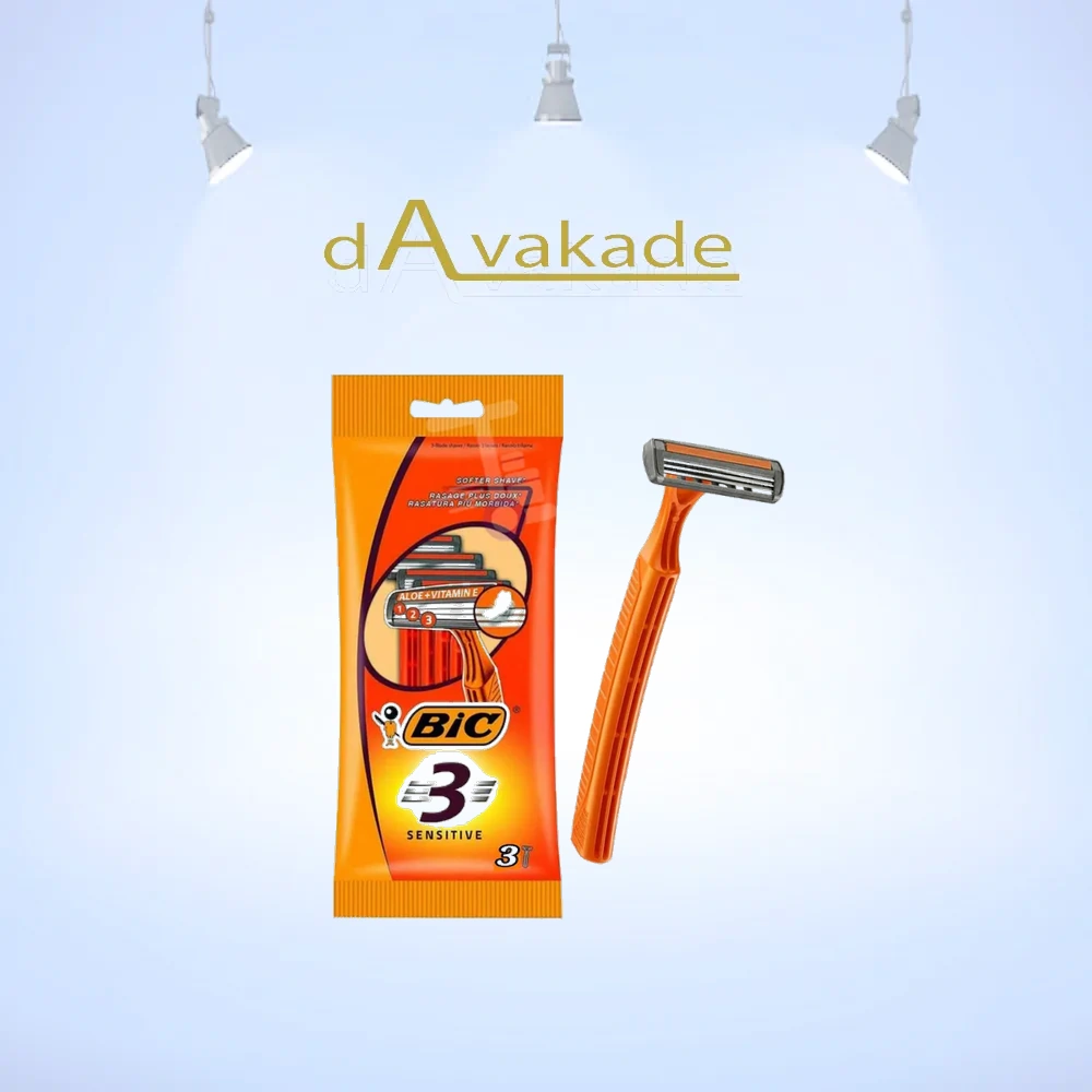 تیغ 3 لبه حساس 3 عددی بیک تیغ 3 لبه حساس 3 عددی بیک