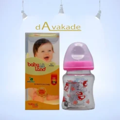 BABY LAND شیشه شیر دهانه عریض 150میل پیرکس 374