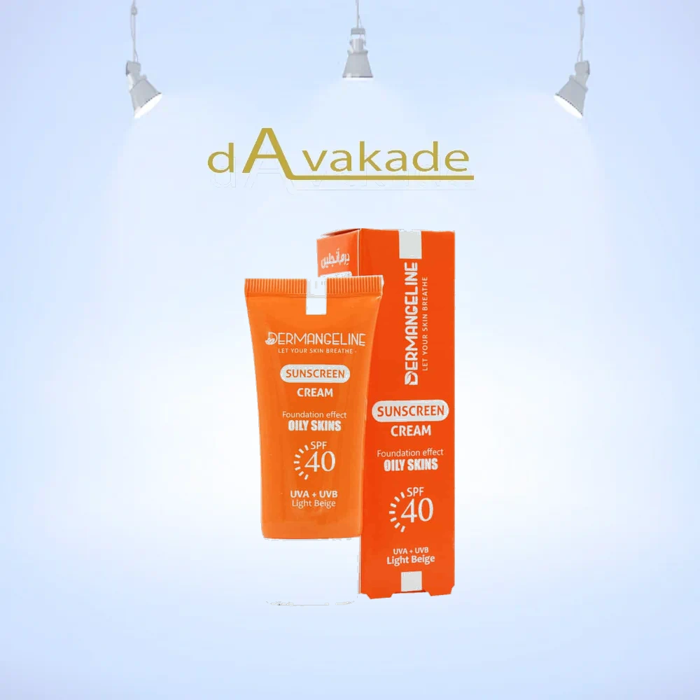 DERMANGELINE کرم ضد آفتاب پوست چرب SPF 40 بژ روشن