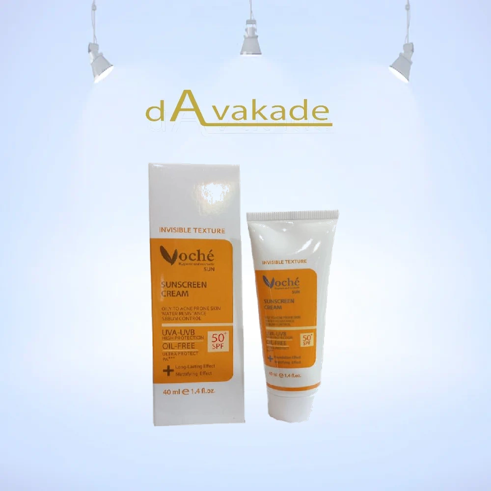 VOCHE کرم ضد آفتاب SPF50 بی رنگ پوست چرب