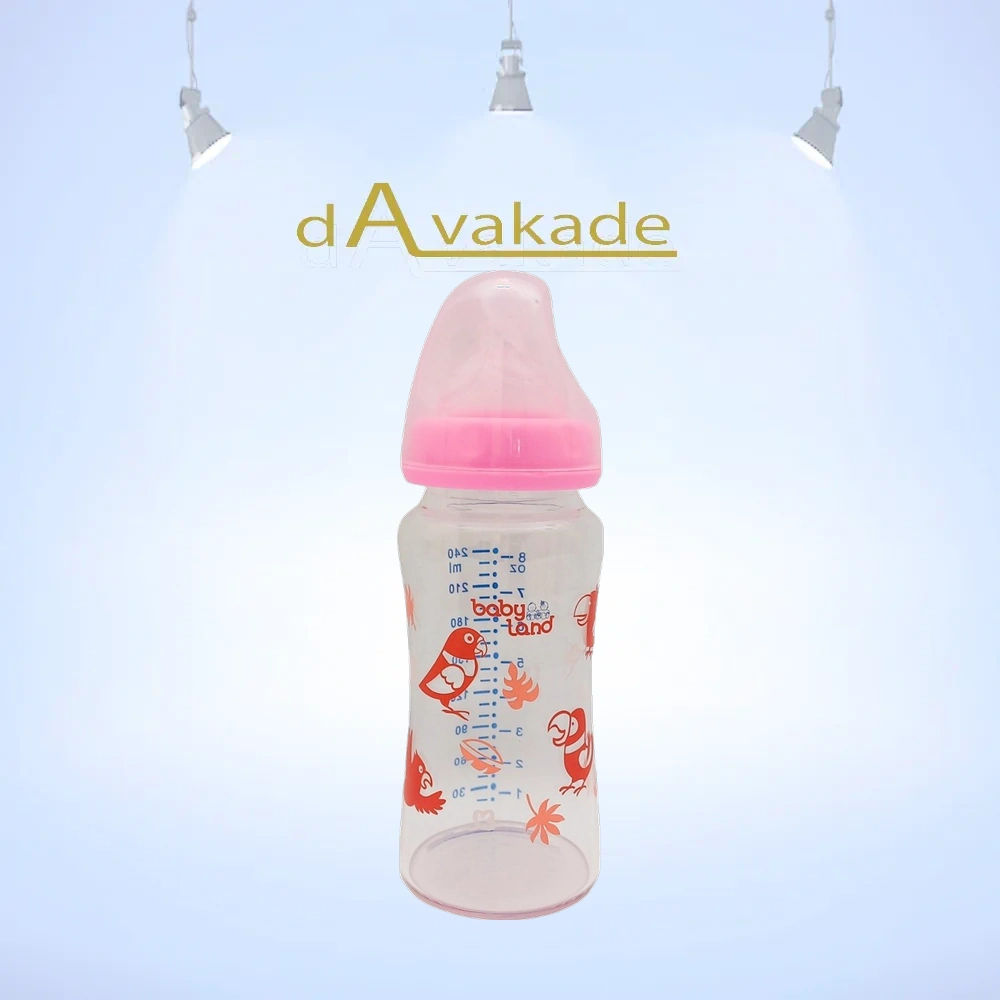 شیشه شیرخوری دهانه عریض 240 میل BABY LAND بیبی لند مدل 355