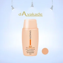 کرم ضد آفتاب SPF50 پوست نرمال تا خشک رنگی شماره 03 GinaGEN ژیناژن