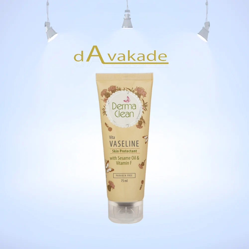 DERMA CLEAN وازلین ویتامینه روغن کنجد و ویتامین 75ML F DERMA CLEAN وازلین ویتامینه روغن کنجد و ویتامین 75ML F
