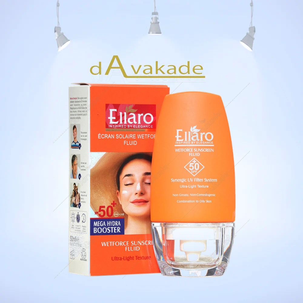 ELLARO فلوئید ضد آفتاب SPF50 وت فورس