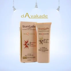 MAQUISUN ضد آفتاب کرم پودری و پرایمری SPF50 بژ رز گلد NW20 سان سیف