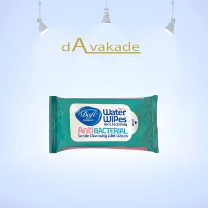 DAFI دستمال مرطوب پاک کننده آنتی باکتریال سبز 12 برگی