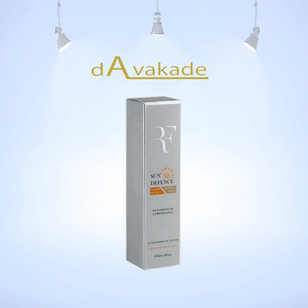 کرم ضد آفتاب فیوژن واتر آر اف RF Sun Defense SPF50 بژ طبیعی مخصوص پوست خشک و حساس